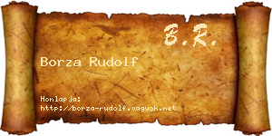 Borza Rudolf névjegykártya